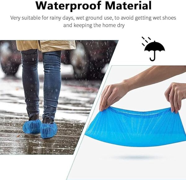 Disposable Shoe Boot Covers Waterproof Non Slip Shoes Protectors Covers, Hospital Grade - Image 3